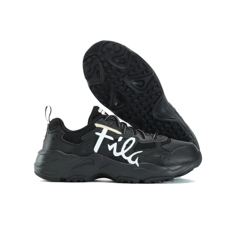 FILA Heritage FHT Cushioned Wear Resistant Breathable Low Top Casual Shoes Women's Black-6
