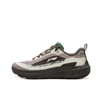 LiNing Anti Slip And Wear Resistant Water Resistant Low Top Trekking Shoes Men's Taupe