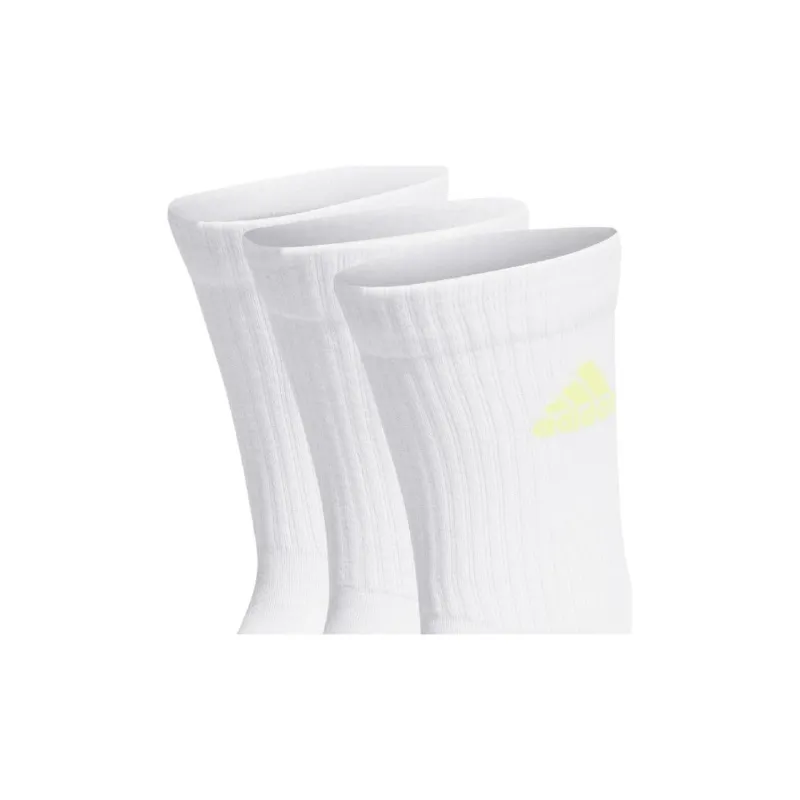 Adidas Cushioned Crew Socks Mid-Calf Socks Unisex 3 Pack White-1