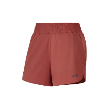 Skechers shorts womens red discount