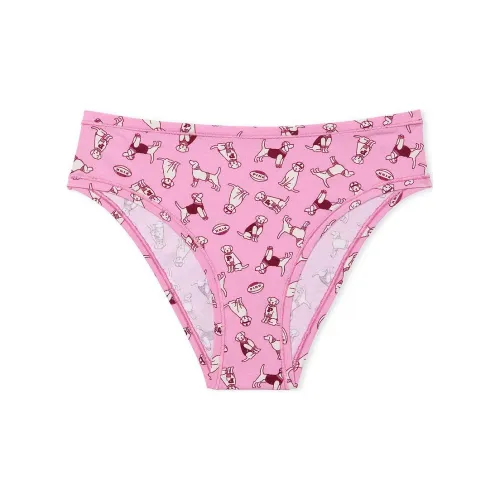 Victoria's Secret PINK Cotton Cheeky Panty / Moonstone Pink Dog Prin Underpants Women's 1 Pack Pink