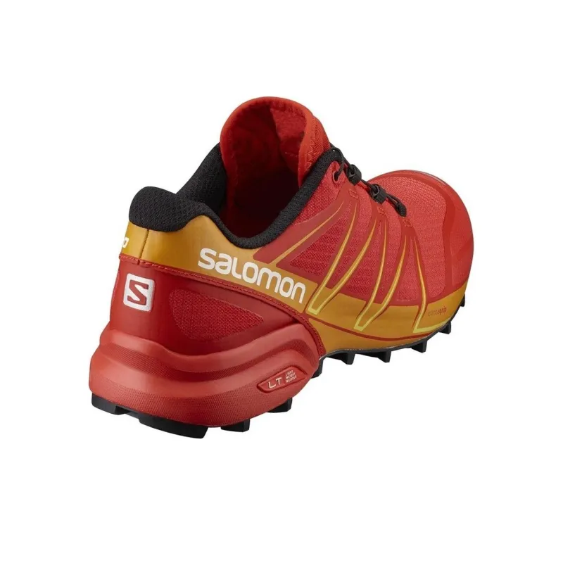 SALOMON SPEEDCROSS PRO Abrasion Resistant Low Top Running Shoes Men Red Yellow-1
