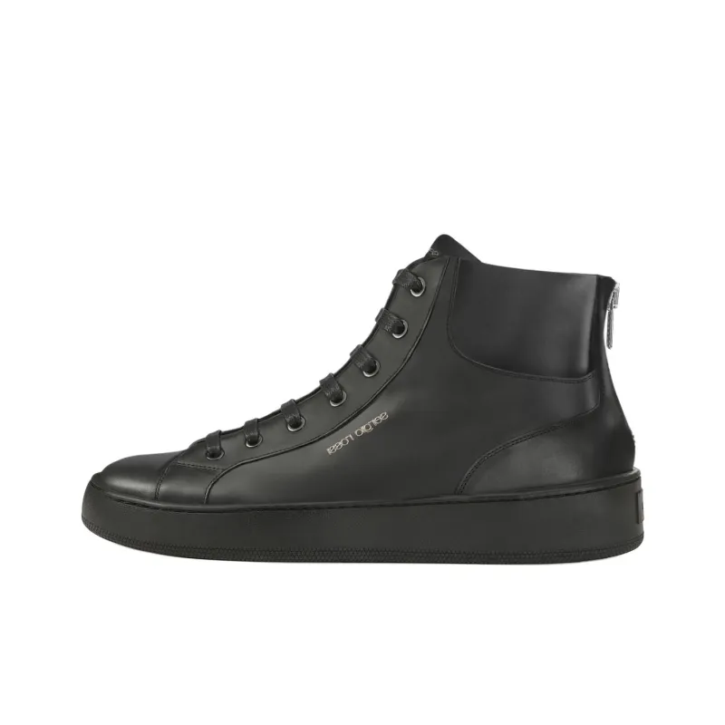 SERGIO ROSSI Sr1 Addict High-Top Skateboard Shoes Men Black-0