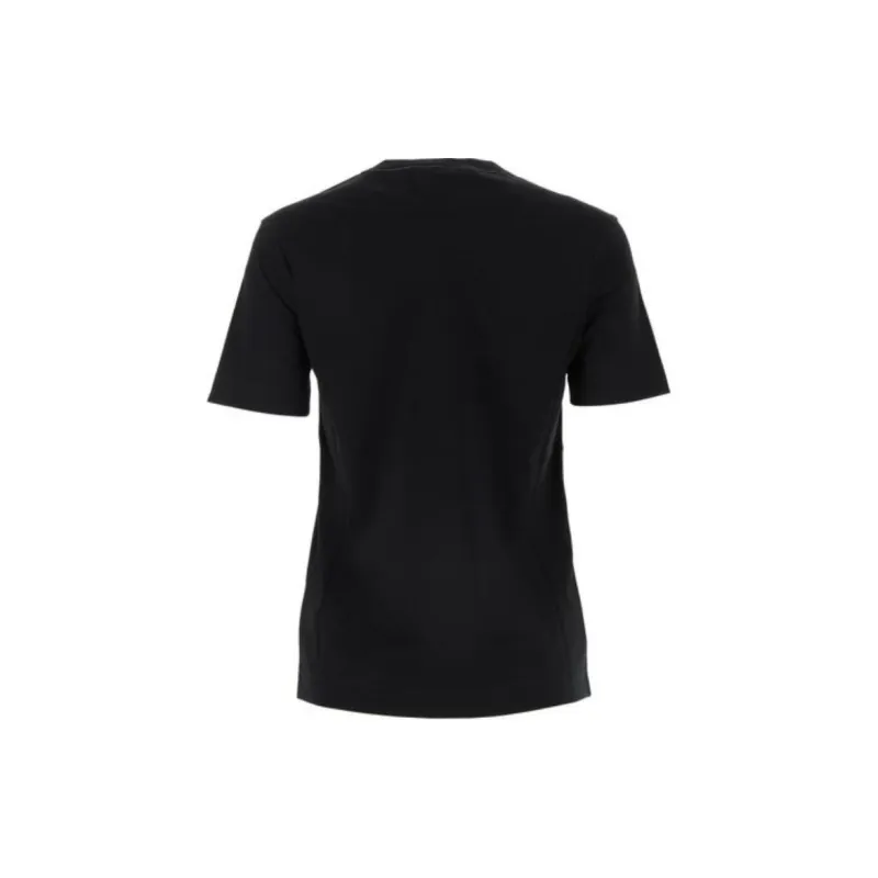 Brunello Cucinelli Solid Color Crew Neck Casual Short Sleeved Shirt T Shirt Women's Black-1