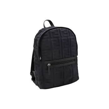FENDI Nylon With Calfskin Backpack Kids' Black
