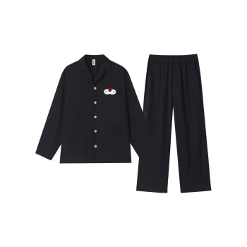 YSO Cool Cat Series Pajama Set Unisex Mousse Black