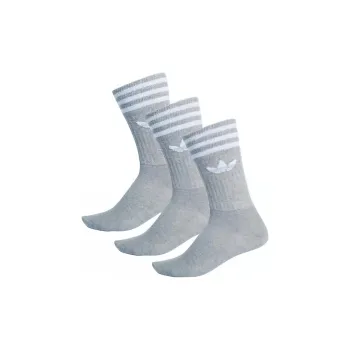Adidas Originals Mid Calf Socks Unisex 3 Pack Gray