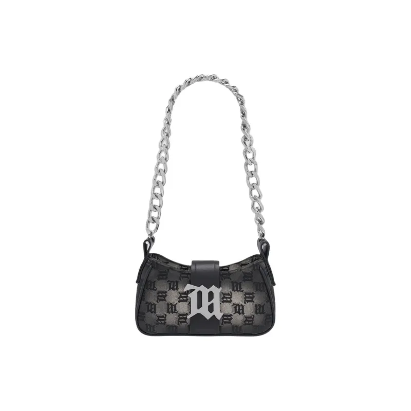 Misbhv Monogram Letter Plaque Chain Shoulder Bag-0