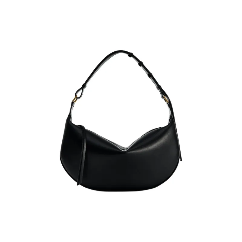 ZARA PU Shoulder Bag Crossbody Bag Handbag Medium Size Women's Red/Black-4