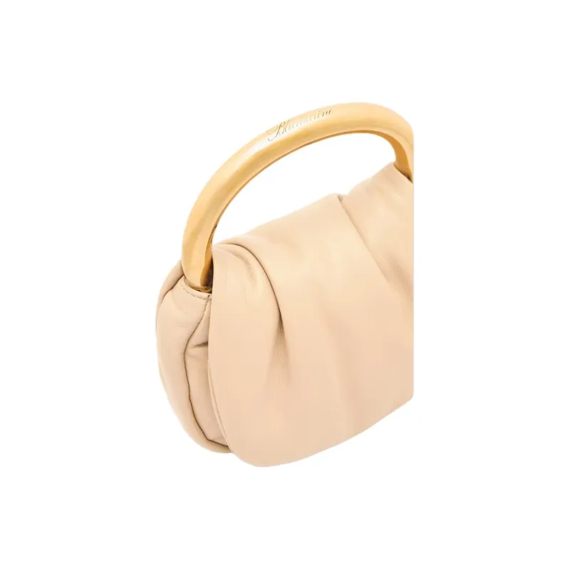 Blumarine Nappa Leather Shoulder Bag Crossbody Bag Handbag Mini Women's Flesh Pink-3