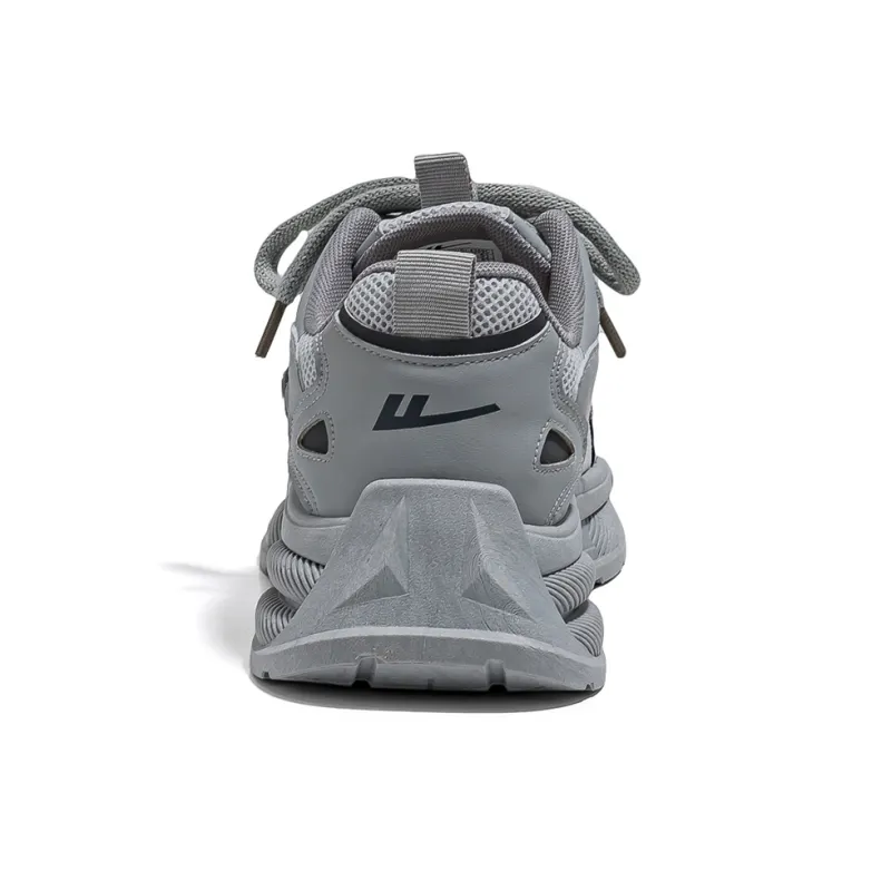 Warrior Low Top Chunky Sneakers Men's Gray Black-4
