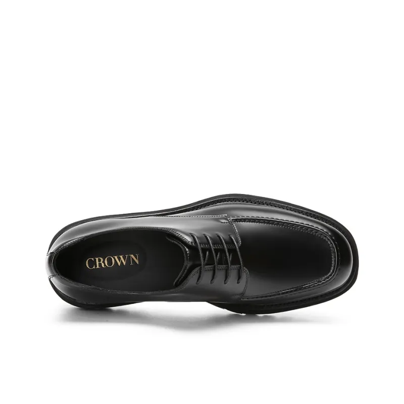 CROWN Men's Casual Shoes Men Low Top Black-2