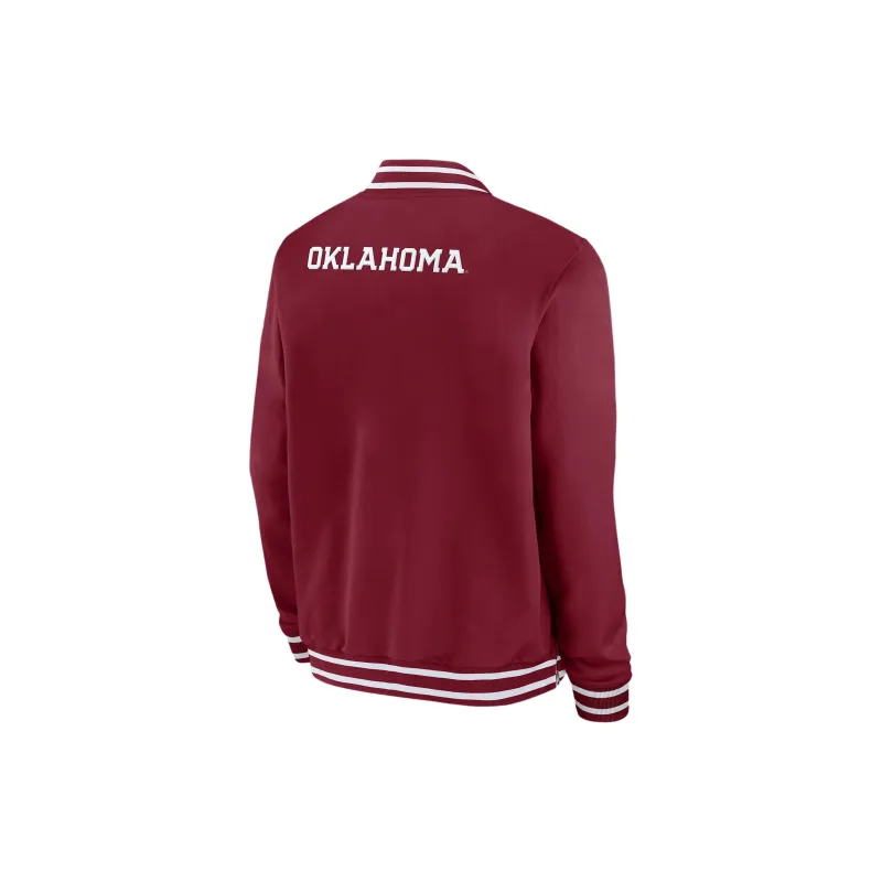 JORDAN Oklahoma Sooners Sideline Men's JORDAN College Full Zip Bomber Jacket-1