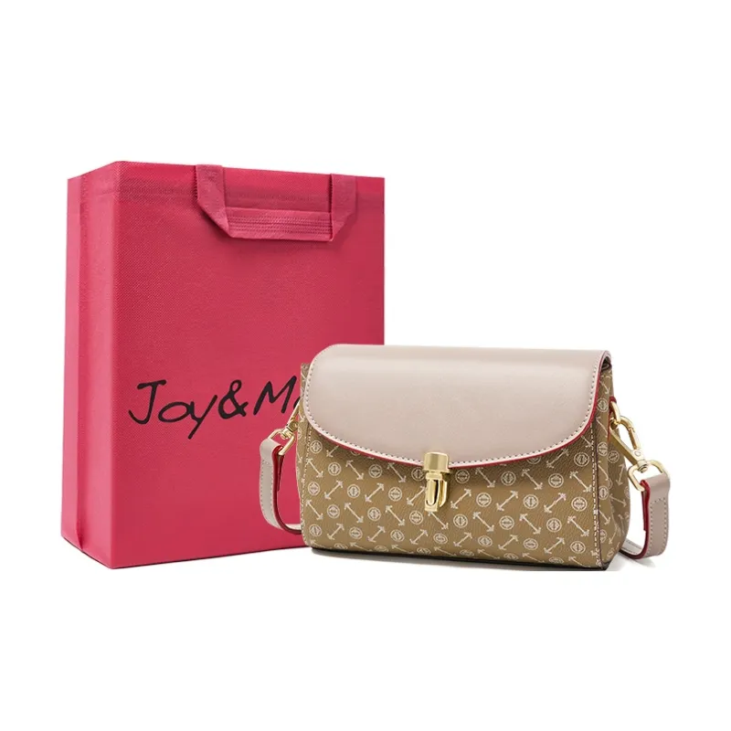 Joy&Mario PVC Casual Texture Practical Commute Shoulder Bag, Crossbody Bag Women's Coffee/Matcha/Ecru-5