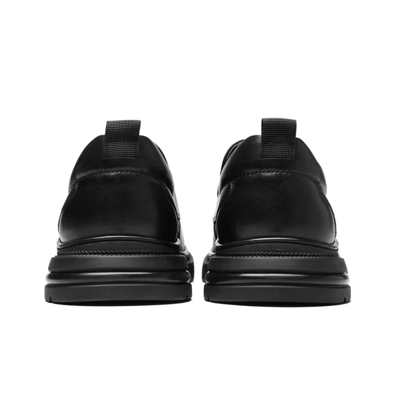 HLA Breathable Soft Soled Business Height Increasing Slip on Dad Shoes Loafers-3