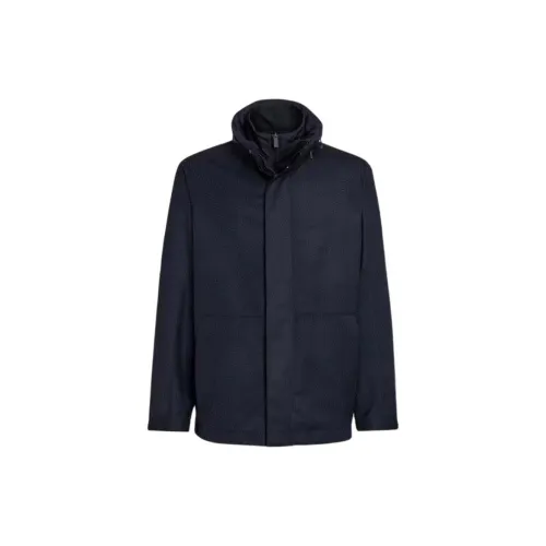 Ermenegildo Zegna Windbreaker Jackets Men Black