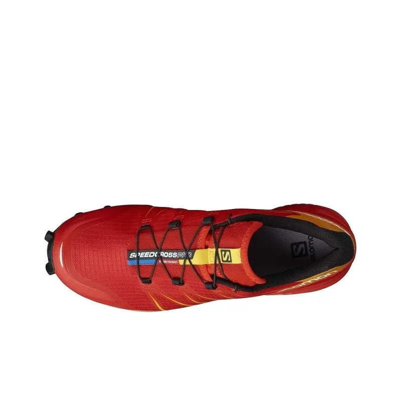 SALOMON SPEEDCROSS PRO Abrasion Resistant Low Top Running Shoes Men Red Yellow-2