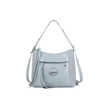 DAPHNE PU Backpack Shoulder Bag Medium Size Women's Blue/White
