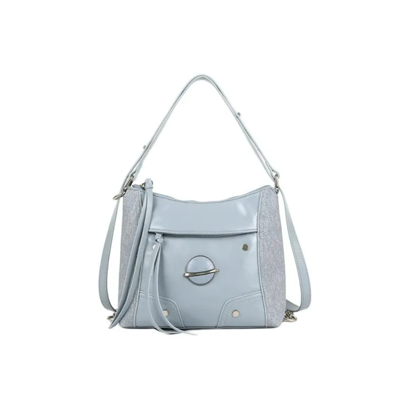 DAPHNE PU Backpack Shoulder Bag Medium Size Women's Blue/White-0