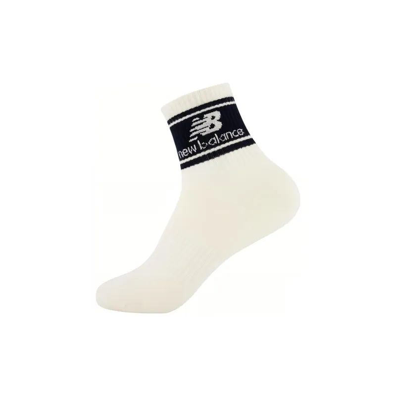 New Balance Mid Calf Socks Unisex 1 Pack White-0