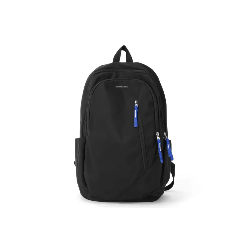 JEANSWEST Fabric Backpack Laptop Bag Regular Unisex Black/Blue-0
