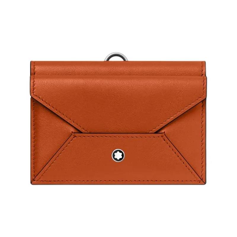 MONTBLANC Cow Leather Card Holder Men's Vibrant Orange-0
