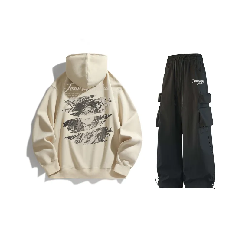 JEANSWEST CLUB x SHENGSIJUE LIANMINGKUAN Sweatshirt Set Unisex-15