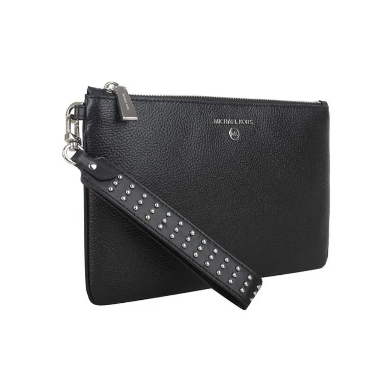 MICHAEL KORS Cow Leather Clutch Women's Black-1