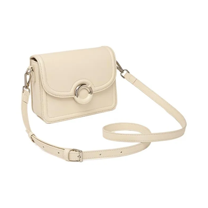 DAPHNE PU Small Square Bag Shoulder Bag Medium Size Women's Ecru/Blue-4