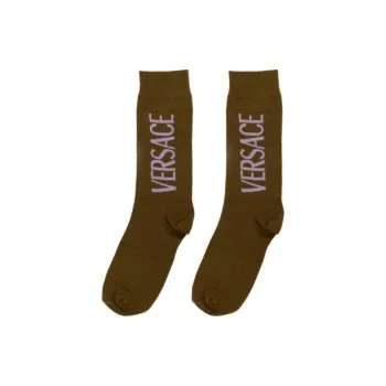 VERSACE Logo Intarsia Knitted Socks