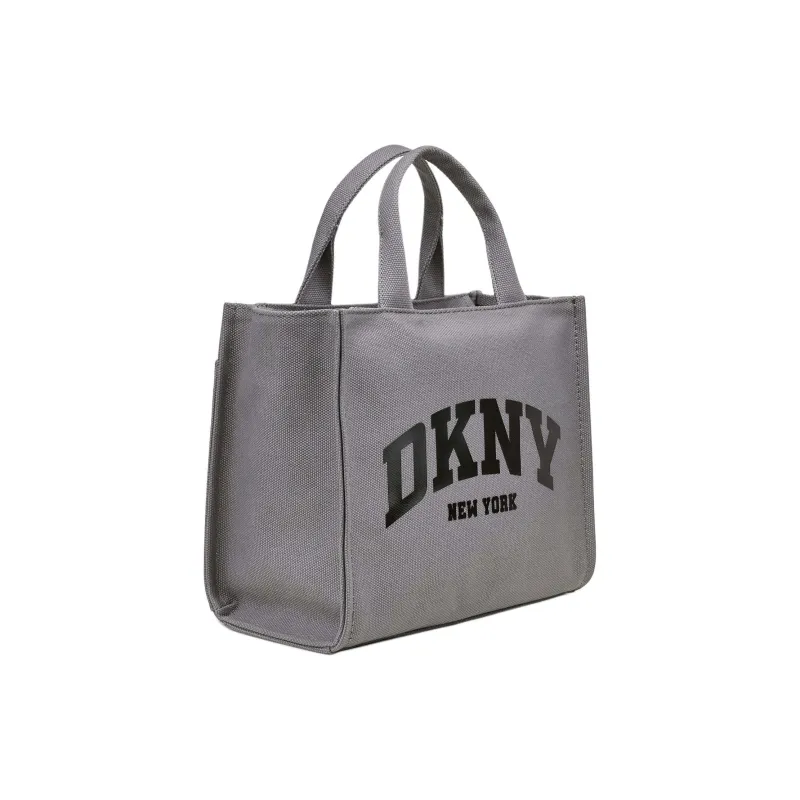 DKNY 100% Cotton Tote Bag Shopping Bag Shoulder Bag Crossbody Bag Handbag Medium Size Women's Gray-1