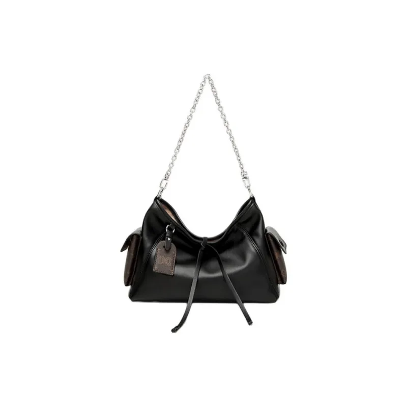 DAPHNE PU Shoulder Bag, Crossbody Bag Medium Size Women's Black-3