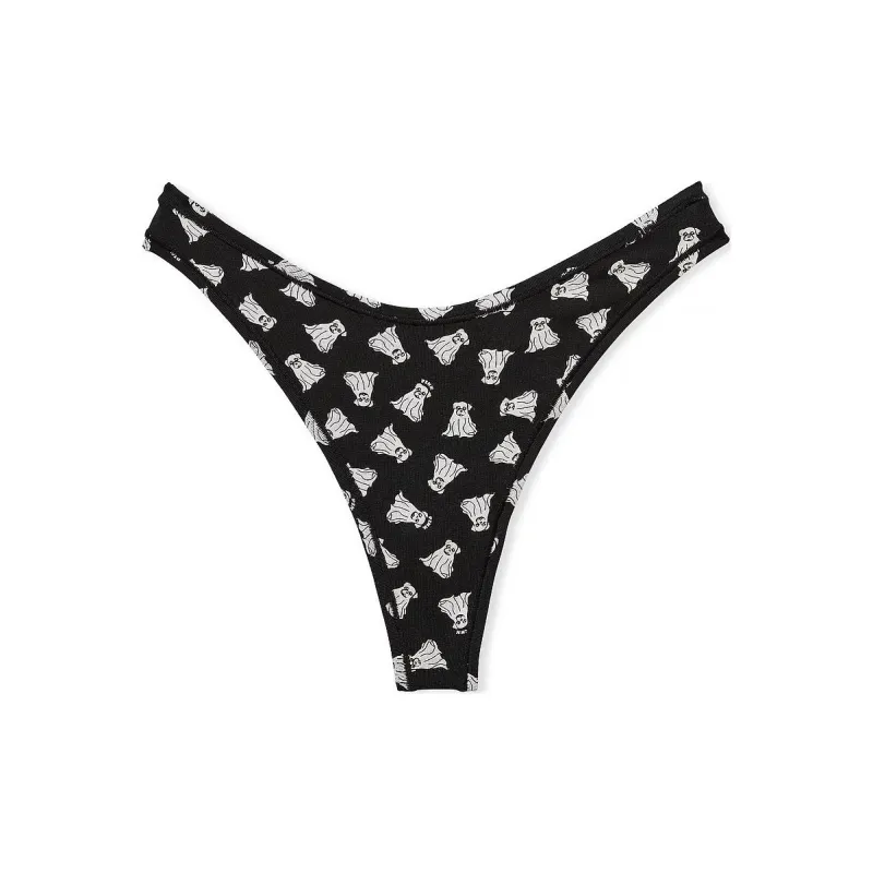 Victoria's Secret PINK Cotton Side-Tie Thong Panty / PBHGP Underpants Women's 1 Pack Black-0