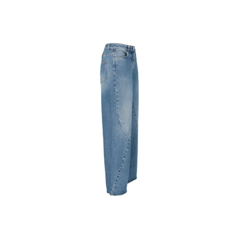 Givenchy Wide Pants With Stitching Details Com 'Medium Blue'-8