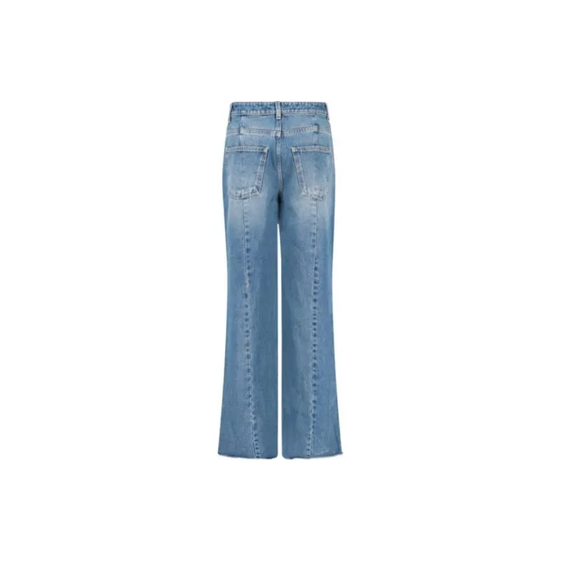 Givenchy Wide Pants With Stitching Details Com 'Medium Blue'-7