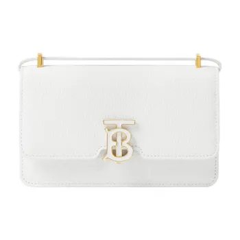 Burberry Calfskin Shoulder Bag, Crossbody Bag Mini Women's White