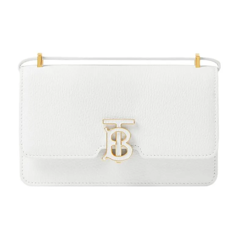 Burberry Calfskin Shoulder Bag, Crossbody Bag Mini Women's White-0