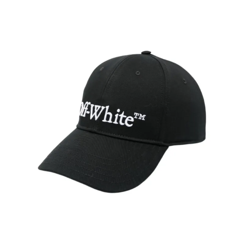 OFF WHITE Logo Embroidered Curved Peak Baseball Cap-0
