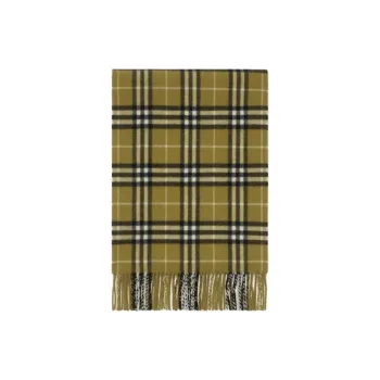 Burberry Cashmere Knit Scarves Unisex Green