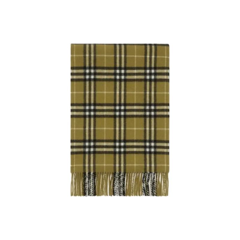 Burberry Cashmere Knit Scarves Unisex Green-0