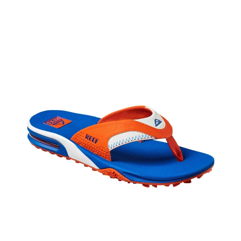 REEF Slip Resistant Abrasion Resistant Flip Flops Men's Orange White Blue-3