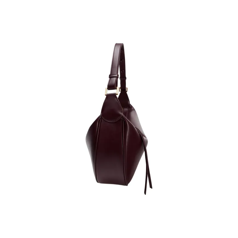 ZARA PU Shoulder Bag Crossbody Bag Handbag Medium Size Women's Red/Black-2