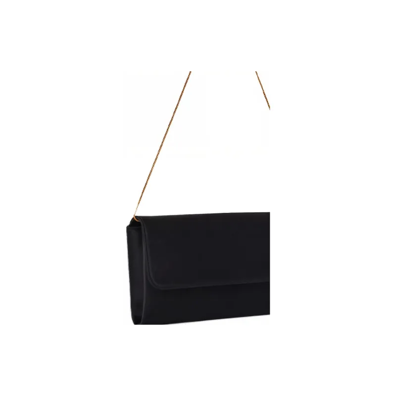 THE ROW Smooth Satin Leather Clutch Handbag Shoulder Bag Women's Black-4