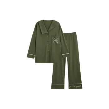 Dream Heart Pajama Set Women's Dark Green