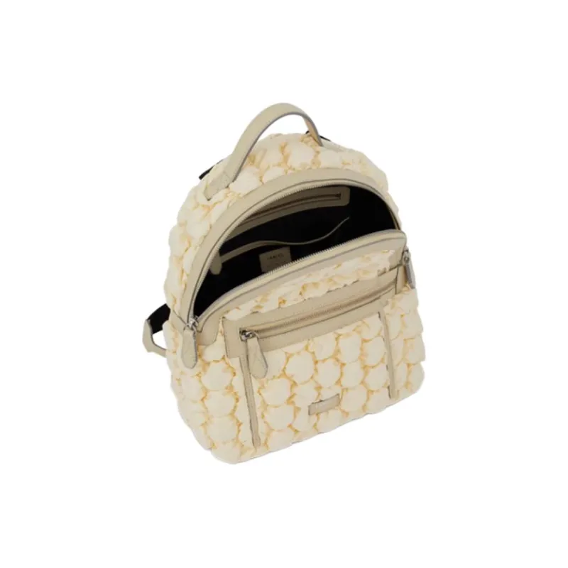LANCEL Cow Leather Backpack Small Size Women's Cream-2