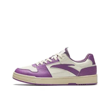 Anta Non slip Lightweight Low Top Skateboard Shoes Women's White Purple
