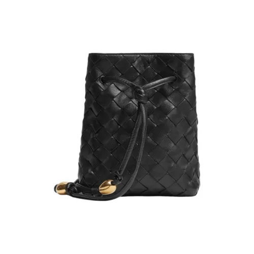 Bottega Veneta Leather One Shoulder Handbags Women's Black