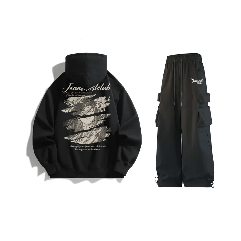 JEANSWEST CLUB x SHENGSIJUE LIANMINGKUAN Sweatshirt Set Unisex-9