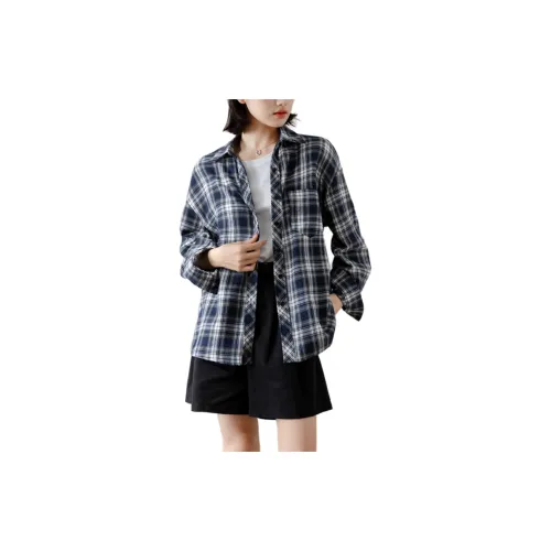 MADALLO Shirts Women's Blue Check