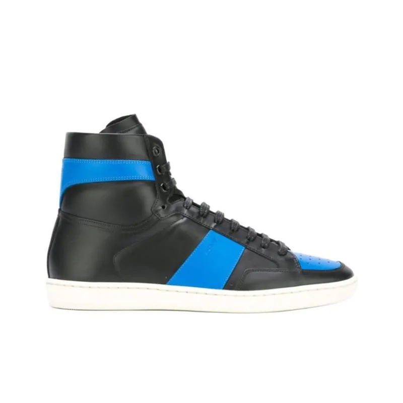 SAINT LAURENT PARIS Stylish Skateboarding Shoes Men Black Blue-1